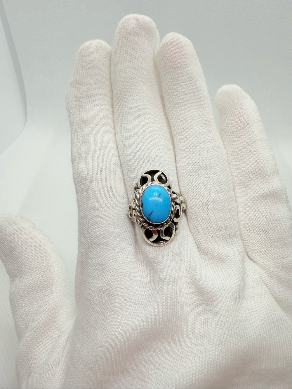 Vintage Sterling Silver Turquoise Poison Ring Locket - Picture 16 of 17